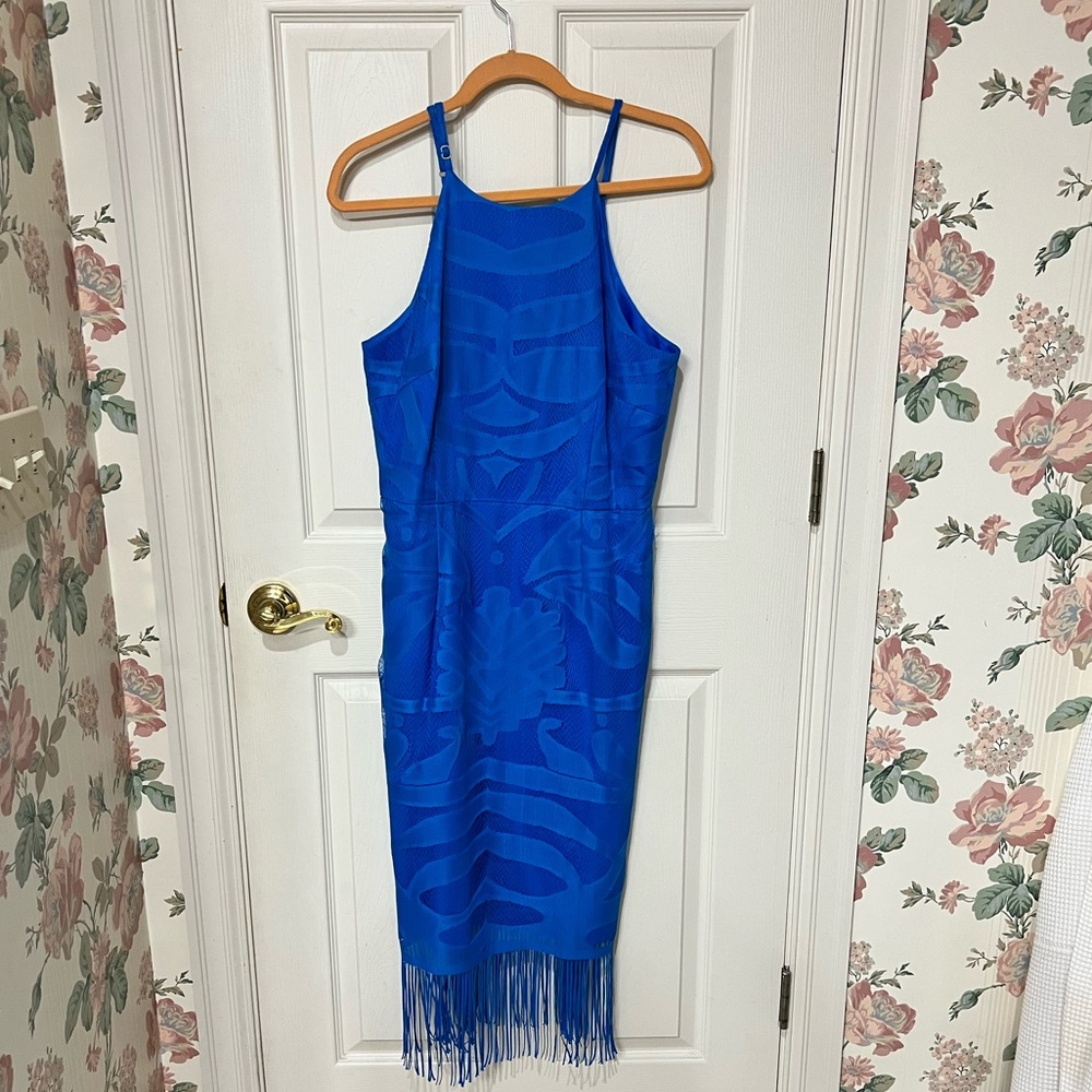 Gianni Bini Royal Blue Fringe Dress